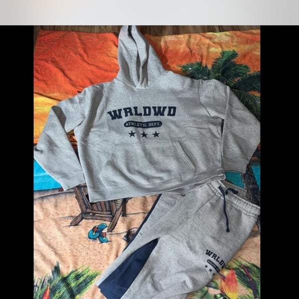 Athletic Dept. Grey Hoodie and Jogger Sweat Set