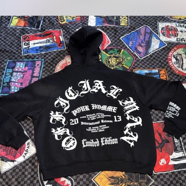 BoohooMAN Official Man Pour Homme Graphic Zip-Up Hoodie