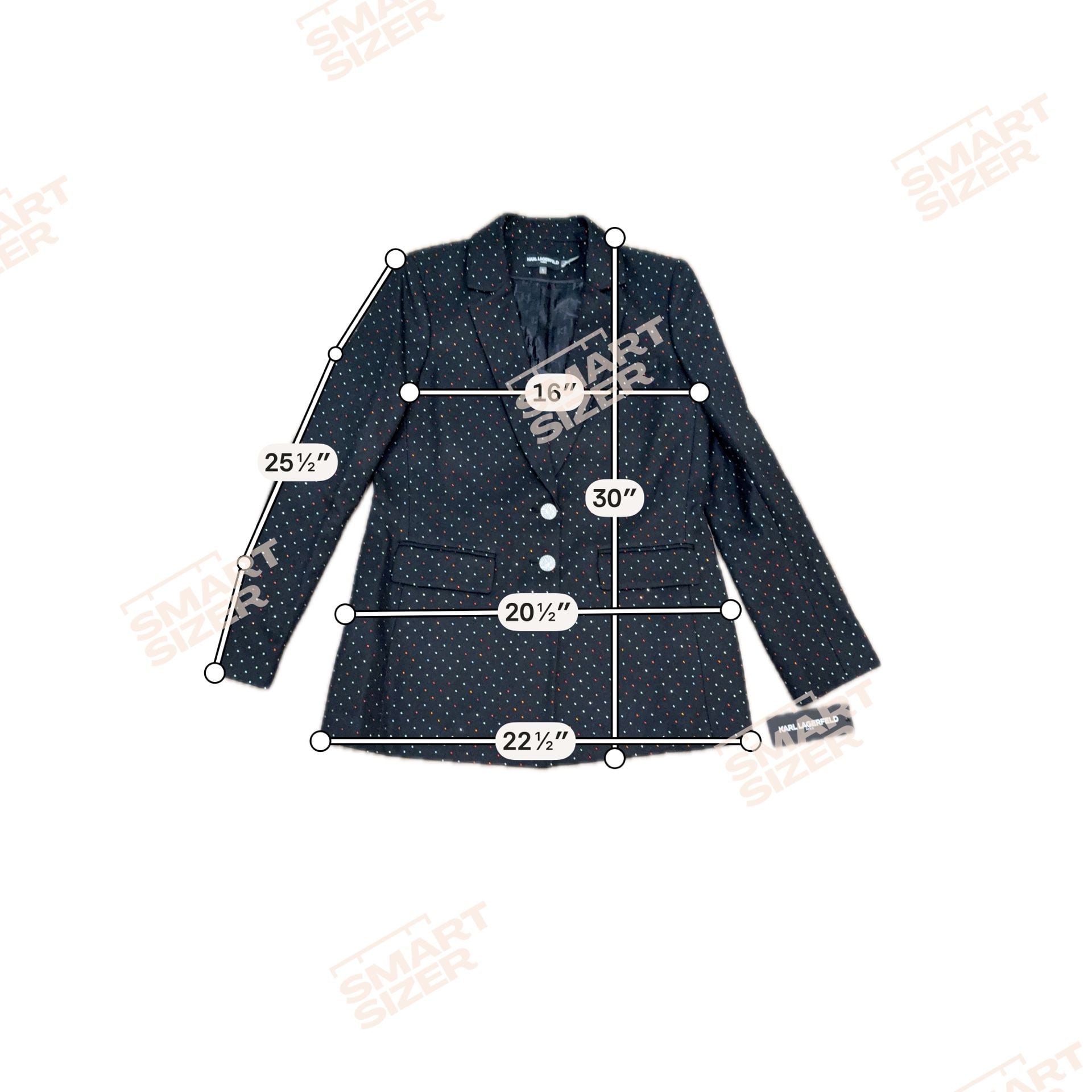 Karl Lagerfeld Paris Rhinestone Embellished Blazer Size 8 12