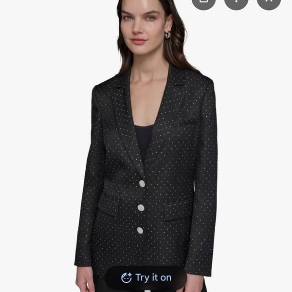 Karl Lagerfeld Paris Rhinestone Embellished Blazer Size 8