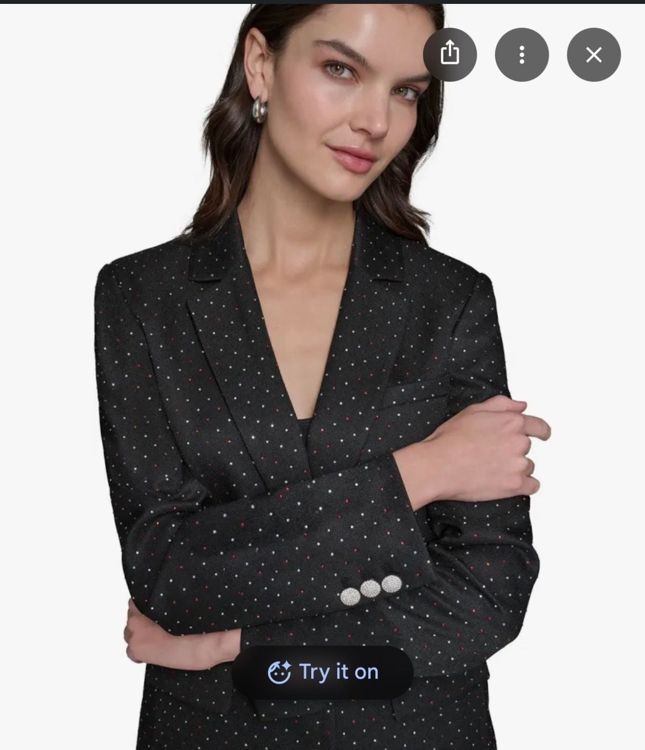Karl Lagerfeld Paris Rhinestone Embellished Blazer Size 8 13