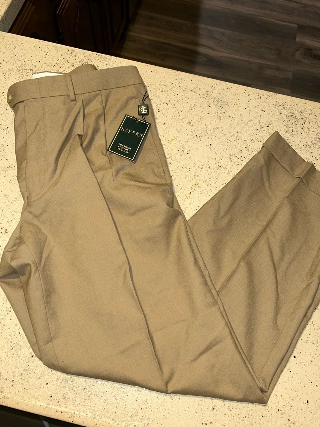 Lauren Ralph Lauren The Total Comfort Trouser Tan Pants 34x30 2
