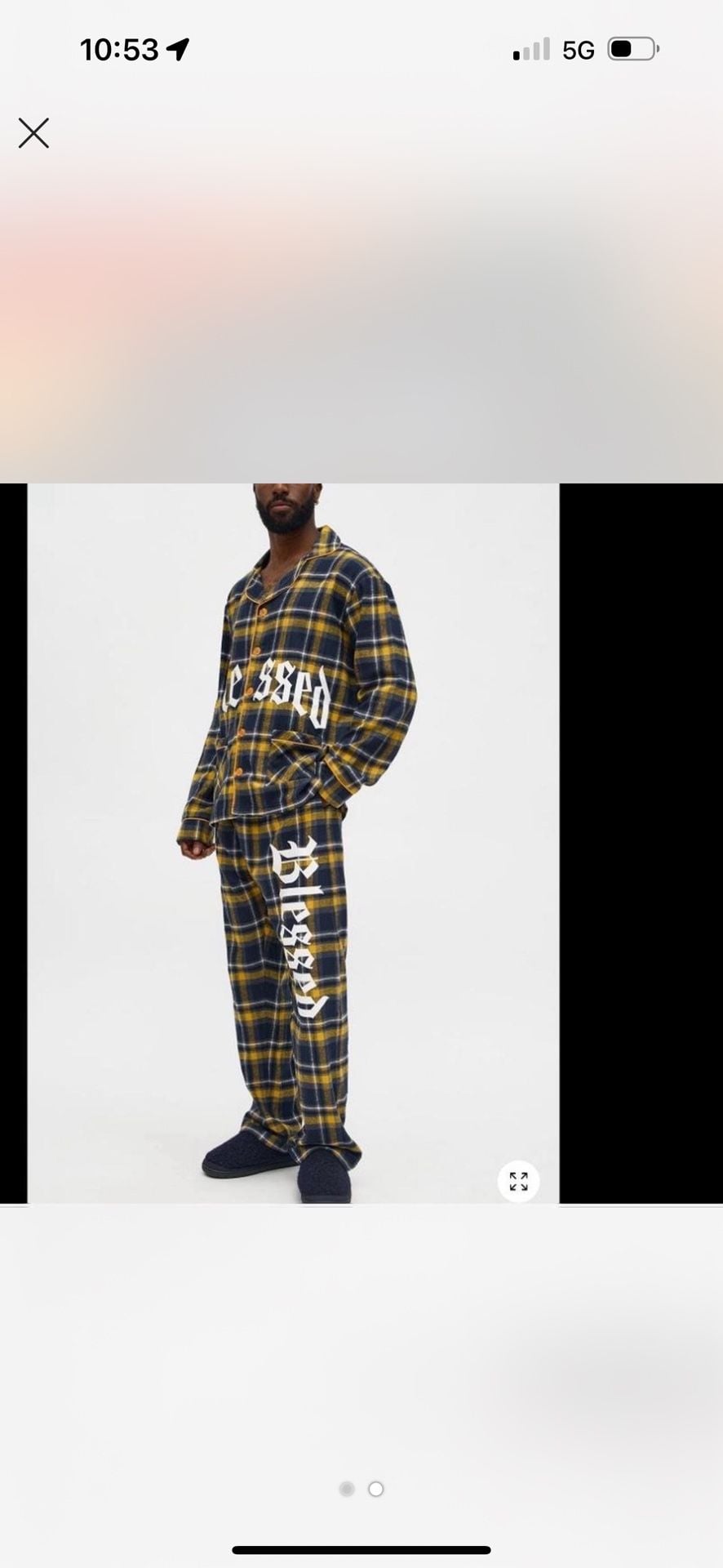 BoohooMan Blessed Plaid Pajama Set 2