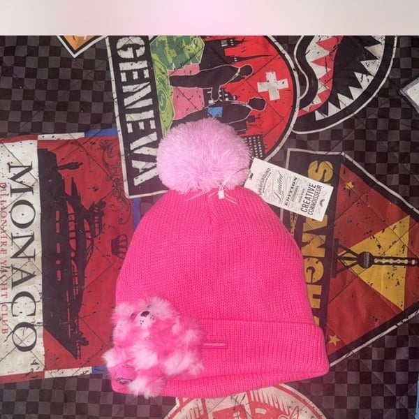 Sprayground pink beanie 