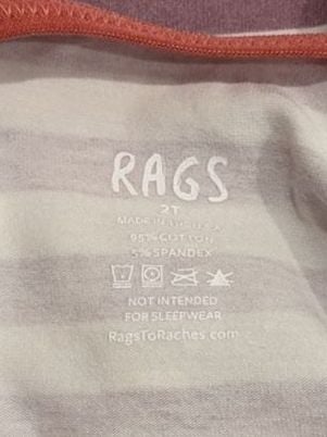 RAGS Rise and Shine Striped Romper Size 2T 4