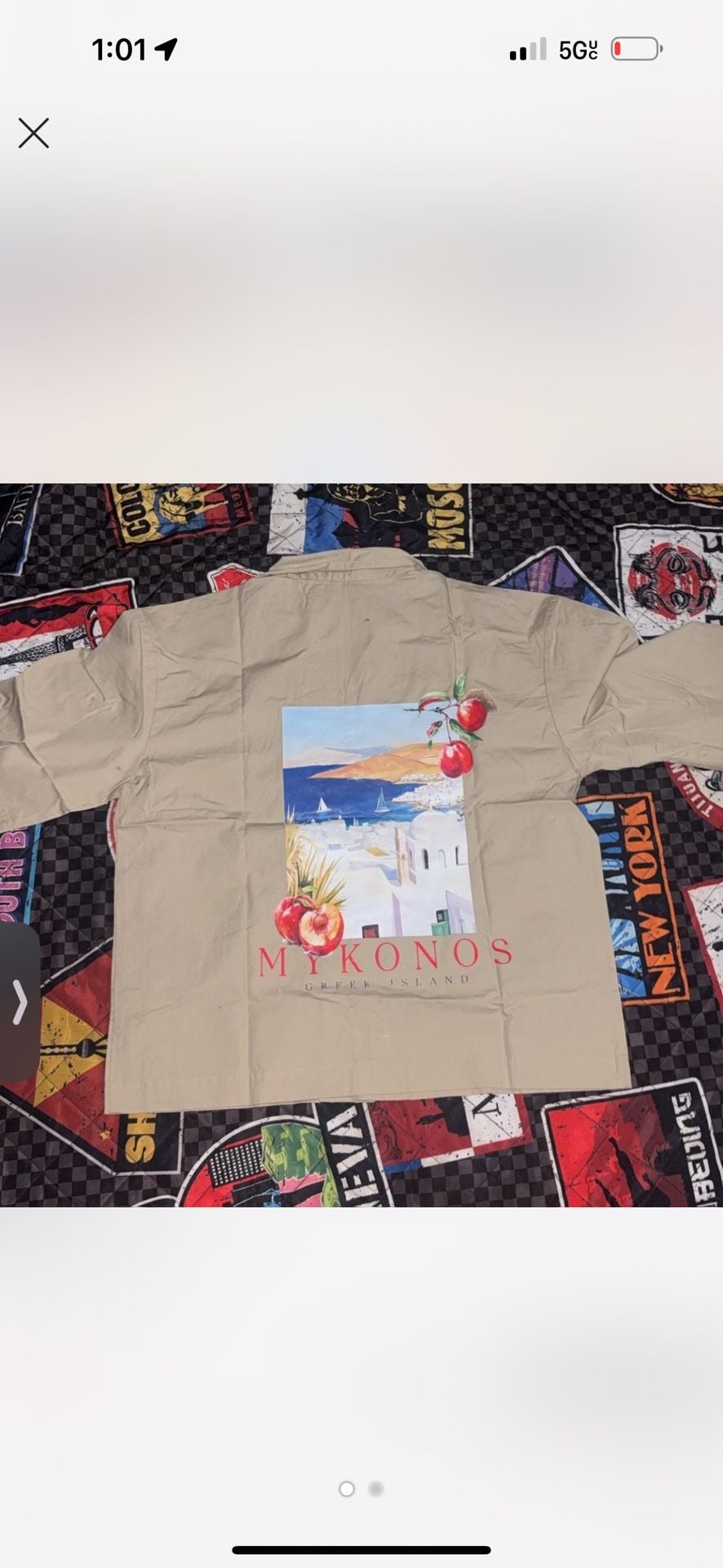 Shirt Brown Graphic Print Short Sleeves Men 2