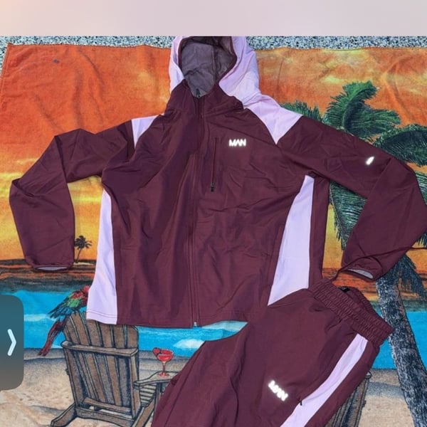 Men's Athletic Warm Up Jacket and Pants Set - 

