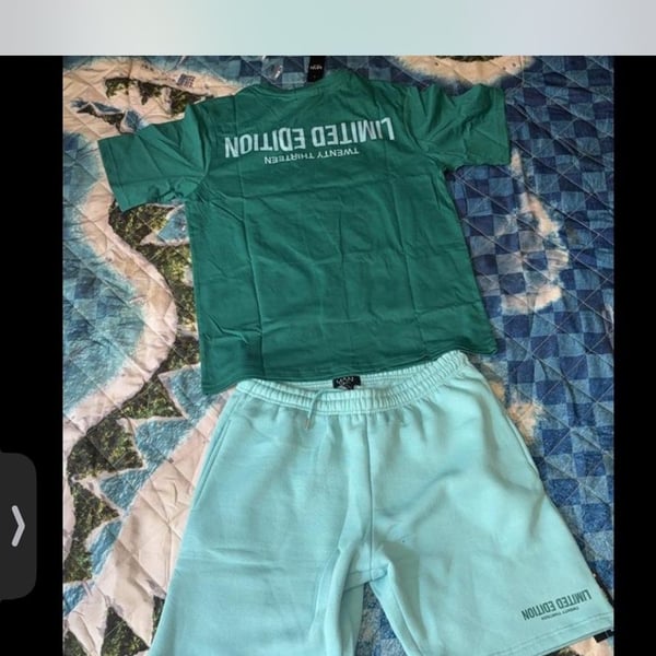 Limited edition tracksuit shorts and shirt set
