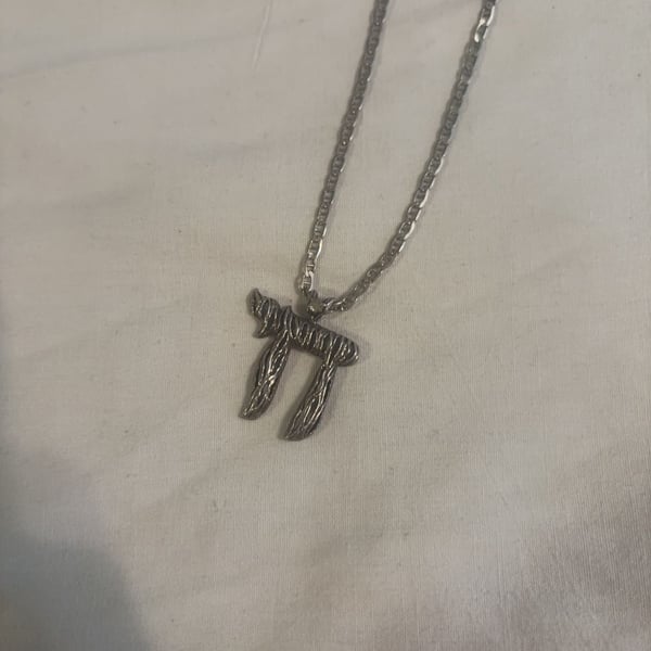 Sterling Silver 925 Chai Pendant Necklace