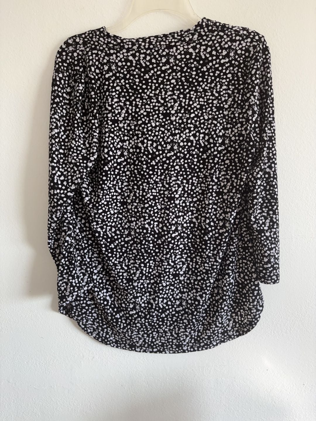 41 Hawthorn Black and White V-Neck Blouse 3/4 sleeve Size S 4
