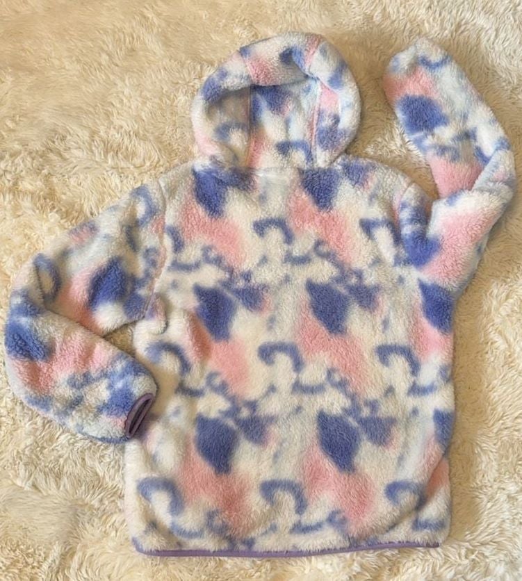 Eddie Bauer Kids Full Zip Fleece Hoodie Size L (14/16) Tie Dye 3