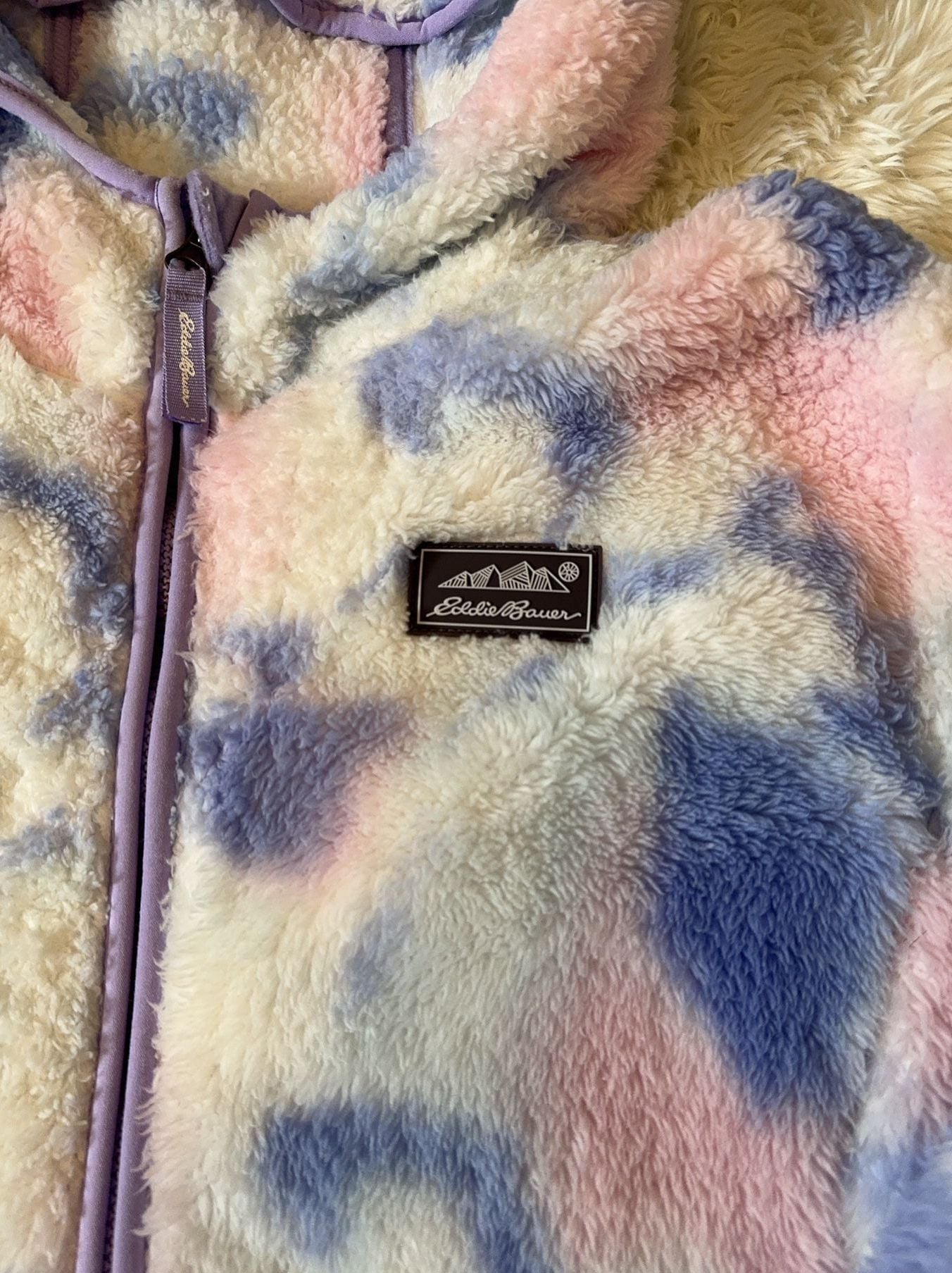 Eddie Bauer Kids Full Zip Fleece Hoodie Size L (14/16) Tie Dye 5
