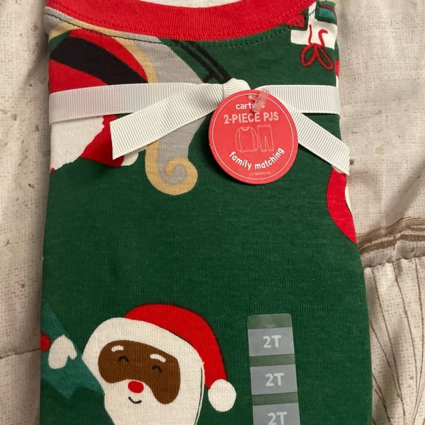 Carter's Toddler 2T Christmas Santa 2-Piece Pajama Set