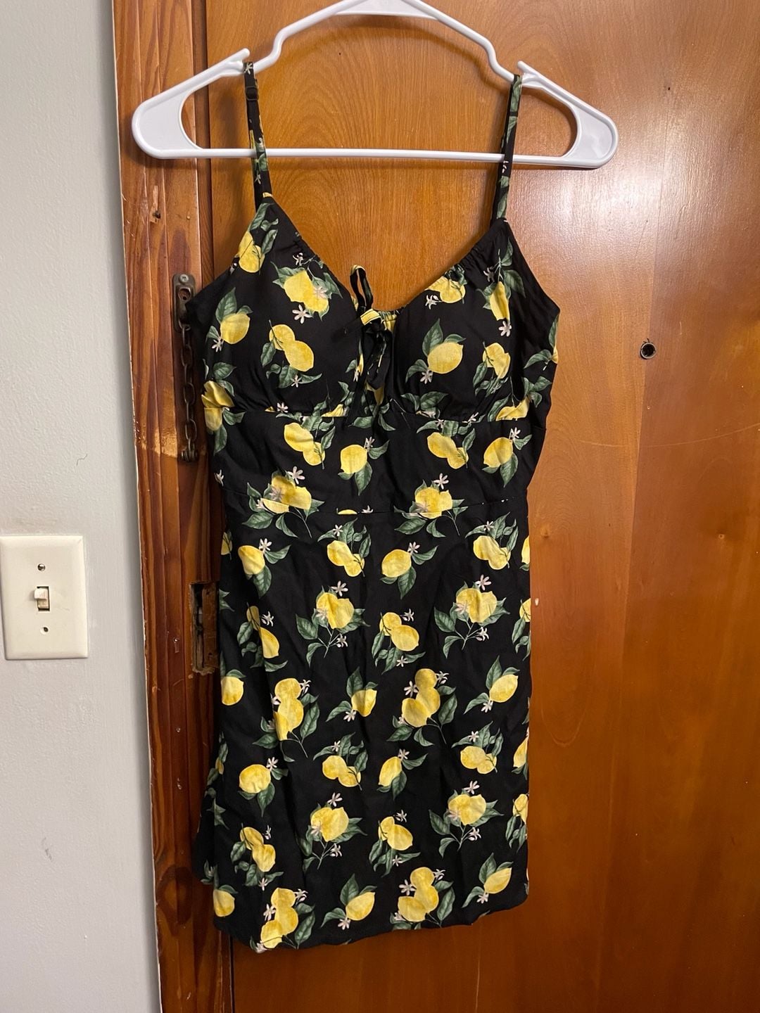 Lemon Print Smocked Mini Dress 3