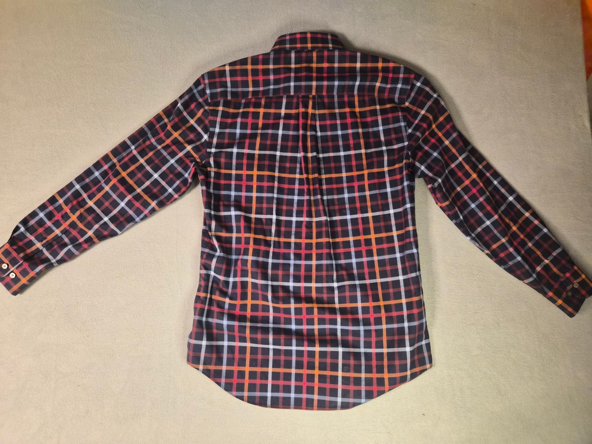 Jos. A. Bank Traveler Tailored Fit Plaid Button Down Shirt Size S 13