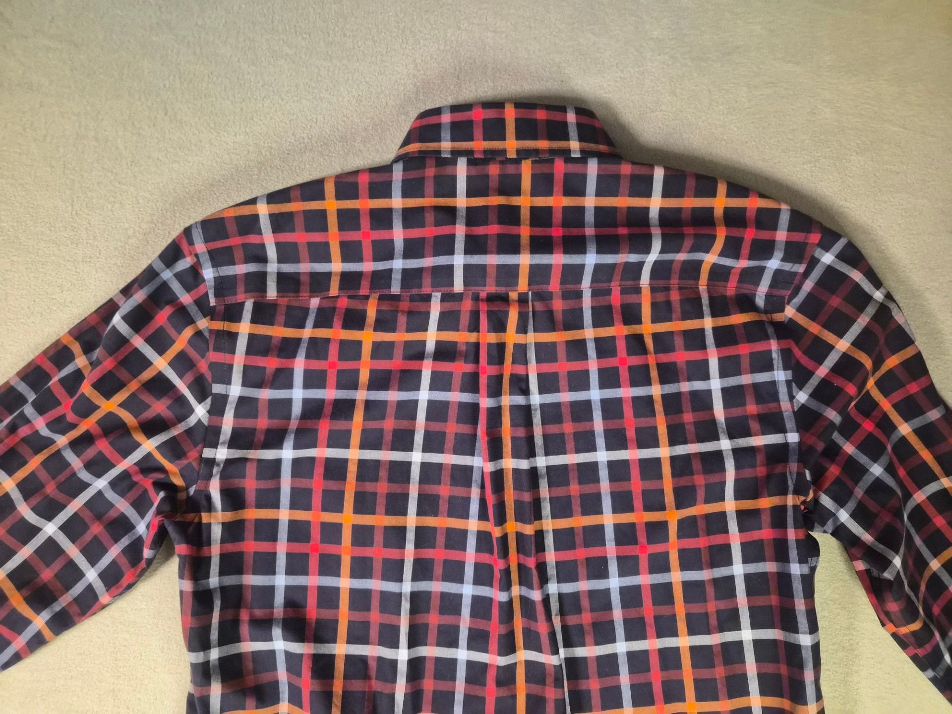 Jos. A. Bank Traveler Tailored Fit Plaid Button Down Shirt Size S 14