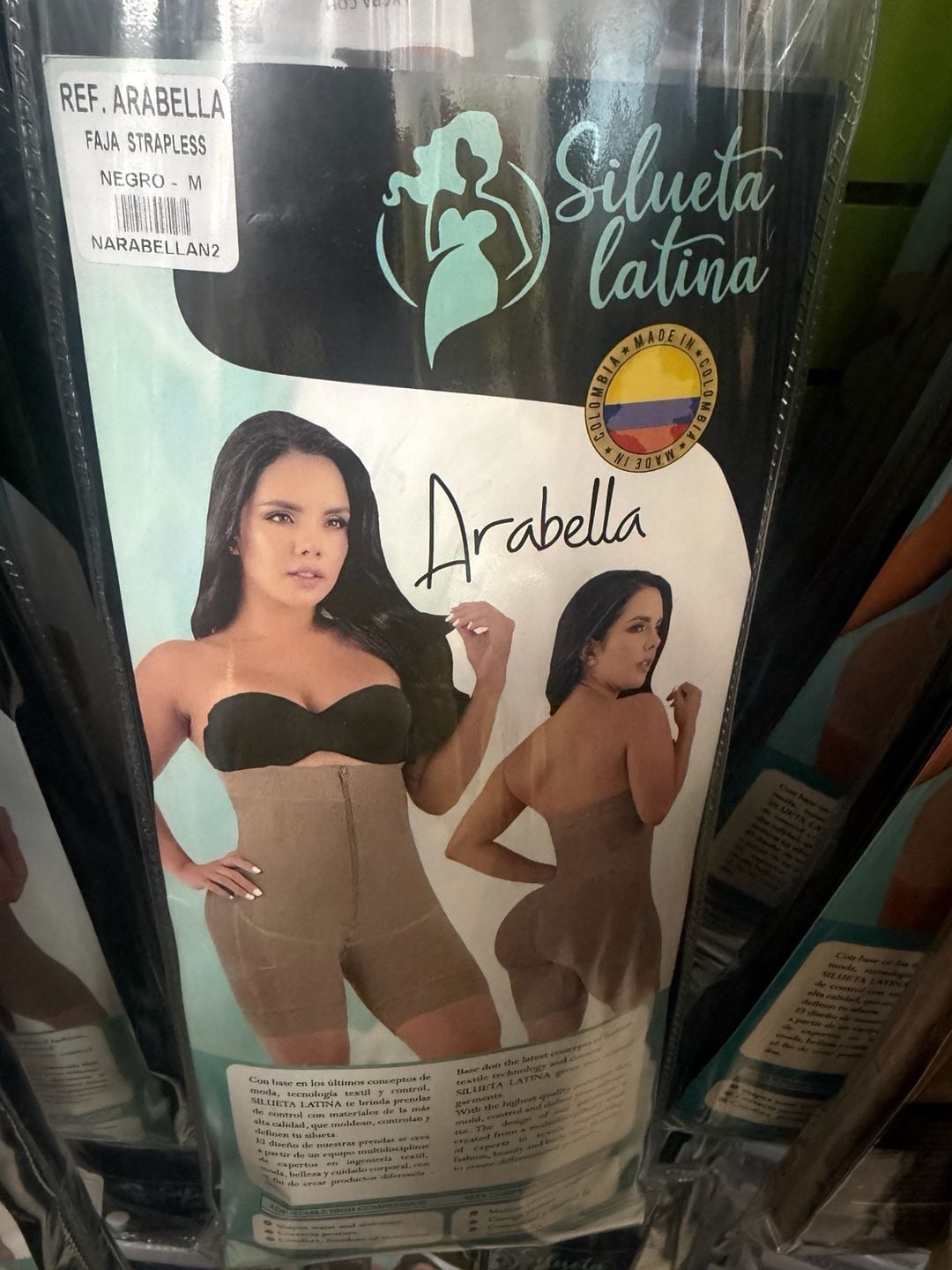 Silueta Latina Arabella Strapless Faja Shapewear Size M 1