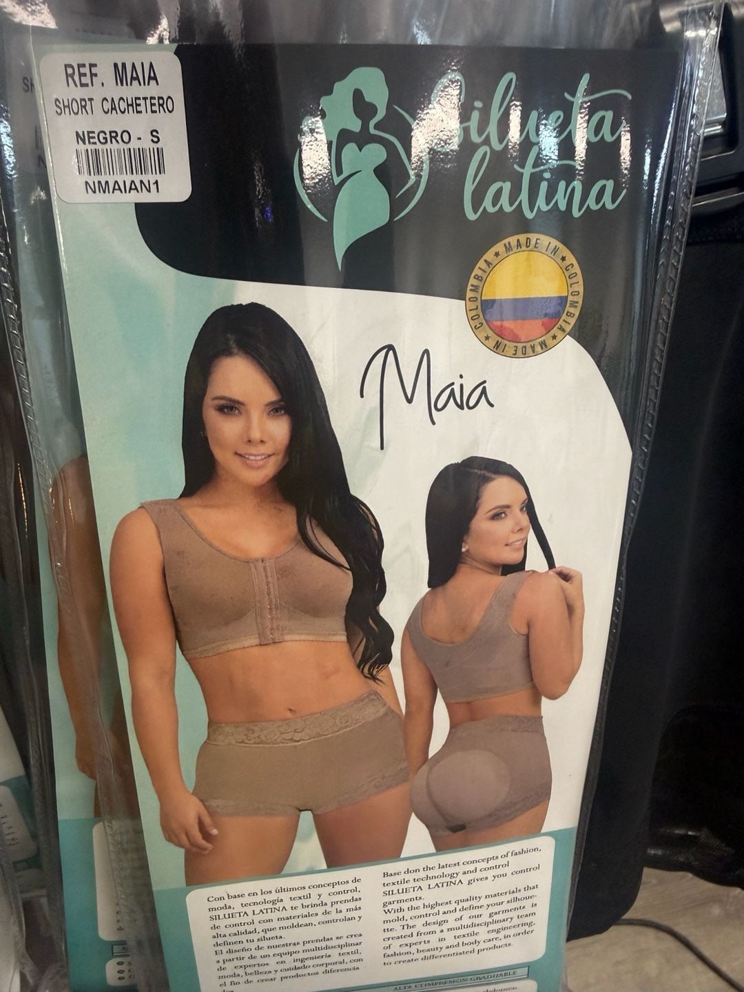 Silueta Latina Maia Short Cachetero Shapewear Set Size S 2