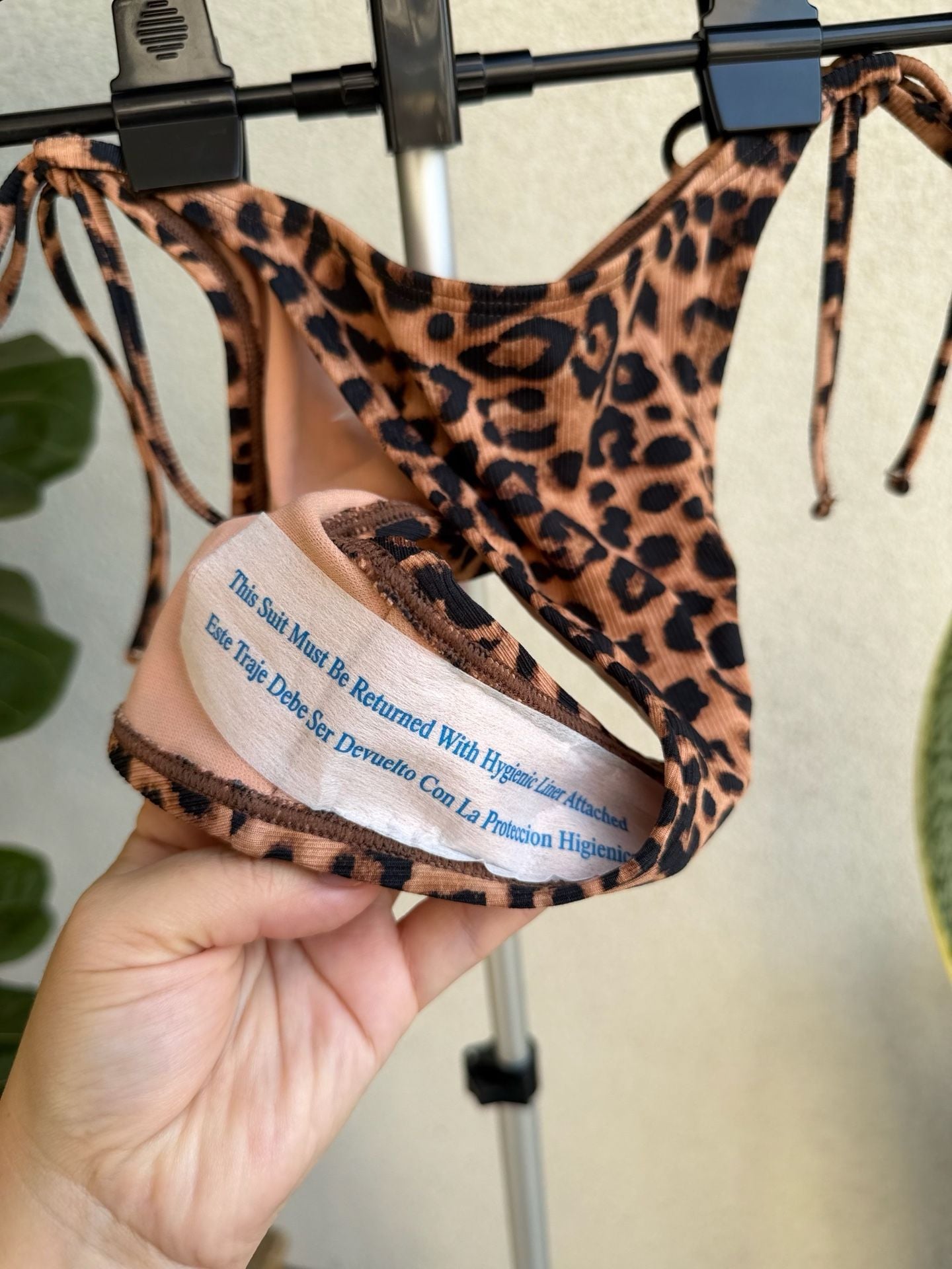 Wild Fable Leopard Print Ultra High Leg Super Cheeky Bikini Bottom Size S (4-6) 5