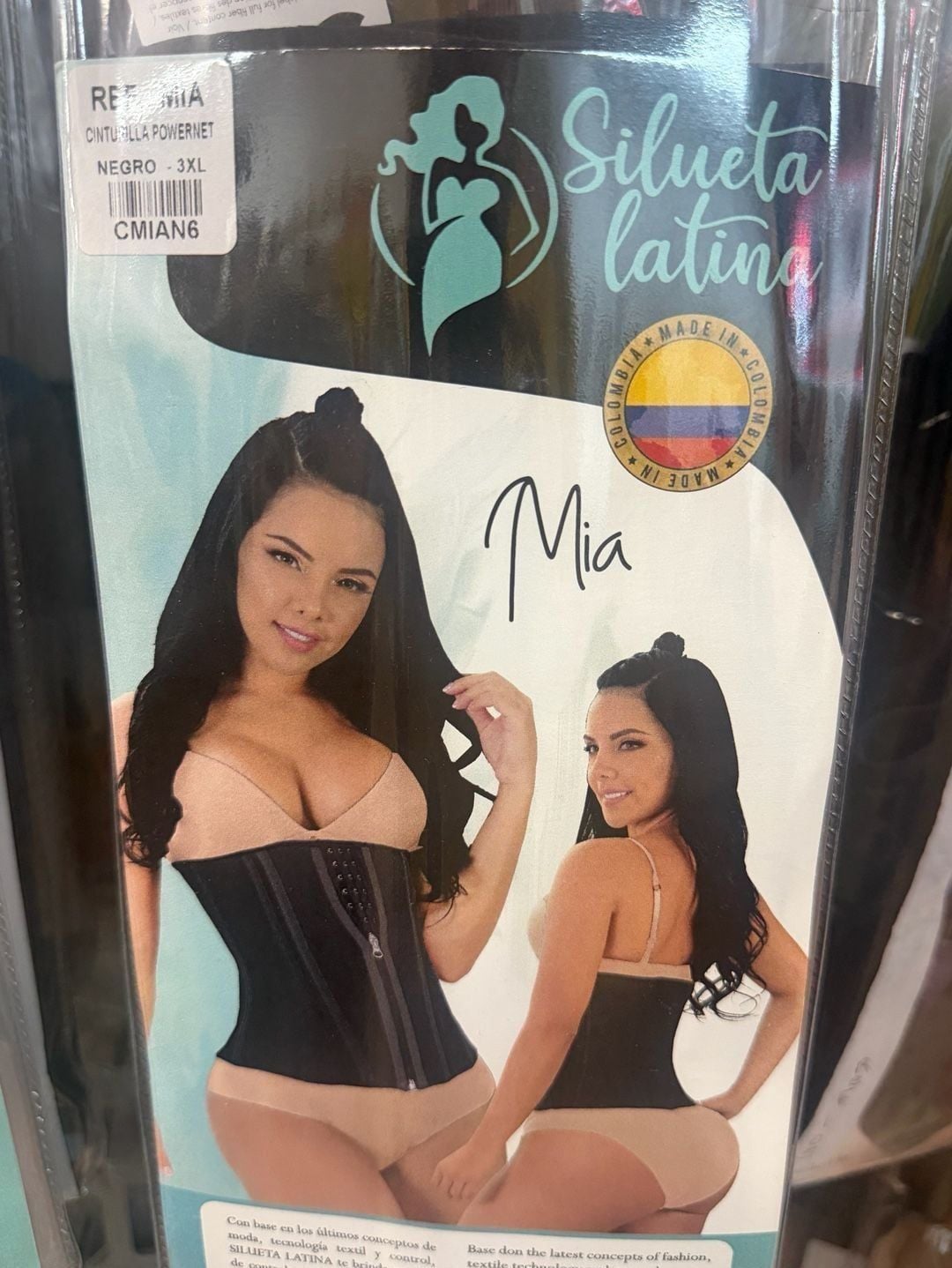 Silueta Latina Mia Cinturilla Powernet Negro Waist Trainer 1