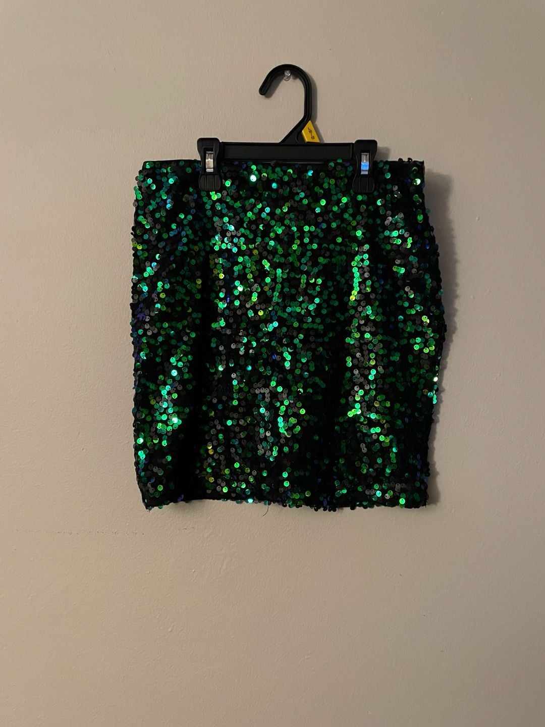 Charlotte Russe Green and Black Sequin Mini Skirt 2