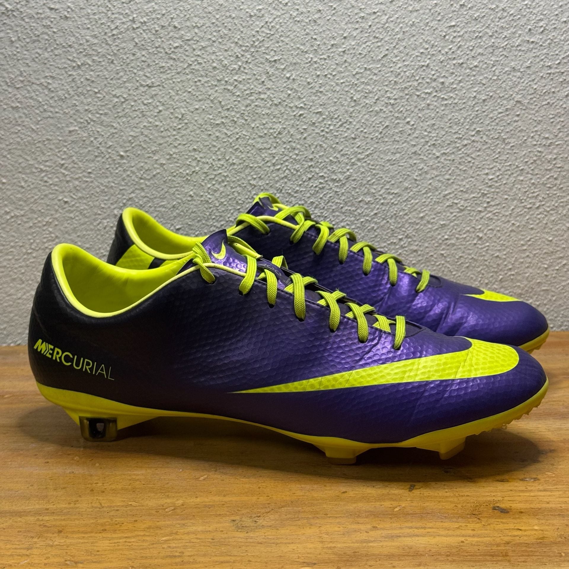 Nike Mercurial Vapor IX ACC Soccer Cleats Purple/Volt Size US 10.5 EUR 44.5 2
