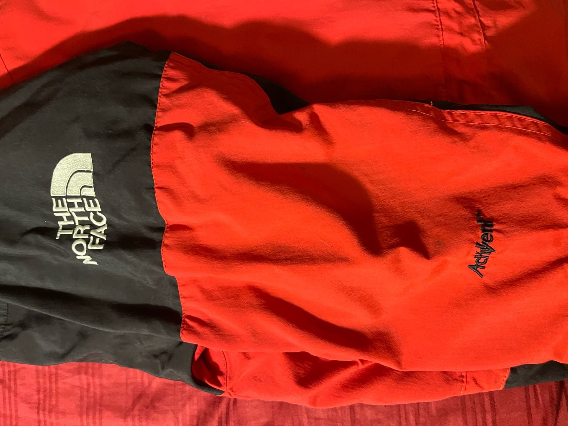 Vintage The North Face Activent Red and Black Hooded Jacket 6