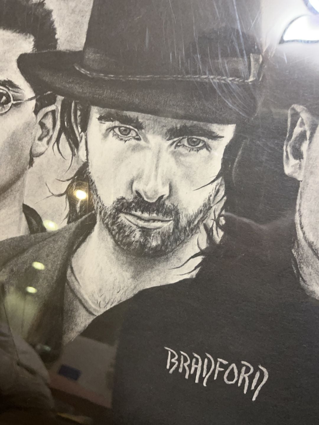 Vintage U2 Charcoal Portrait Print by Bradford John Solomon 4