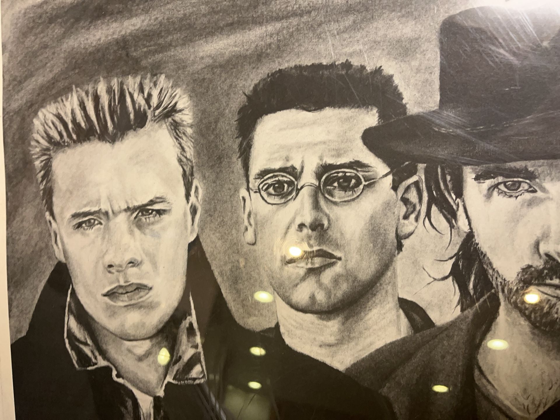 Vintage U2 Charcoal Portrait Print by Bradford John Solomon 8