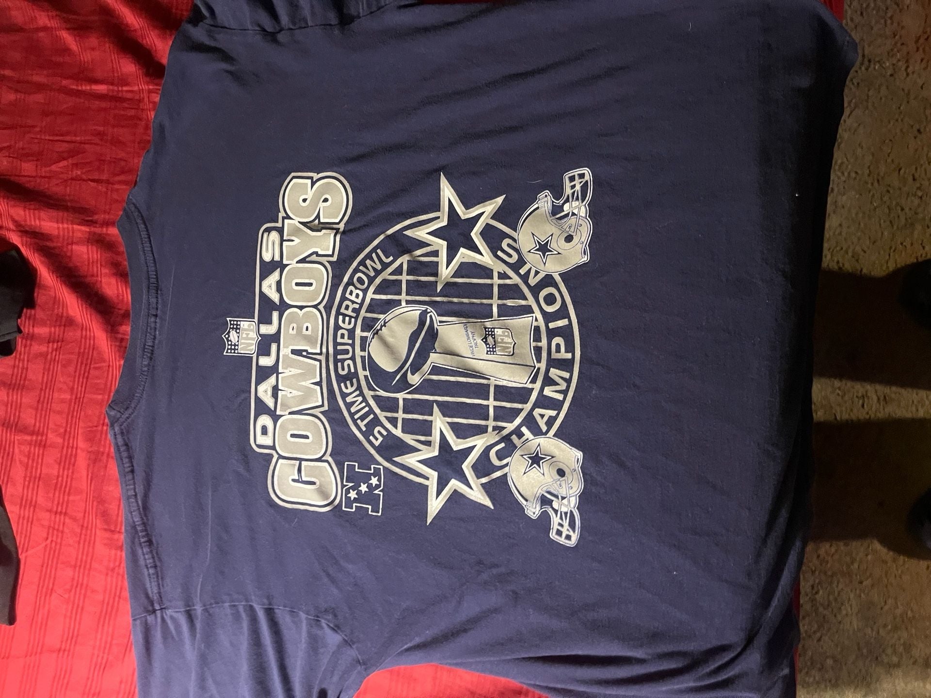 Dallas Cowboys 5-Time Super Bowl Champions Graphic T-Shirt Navy 2