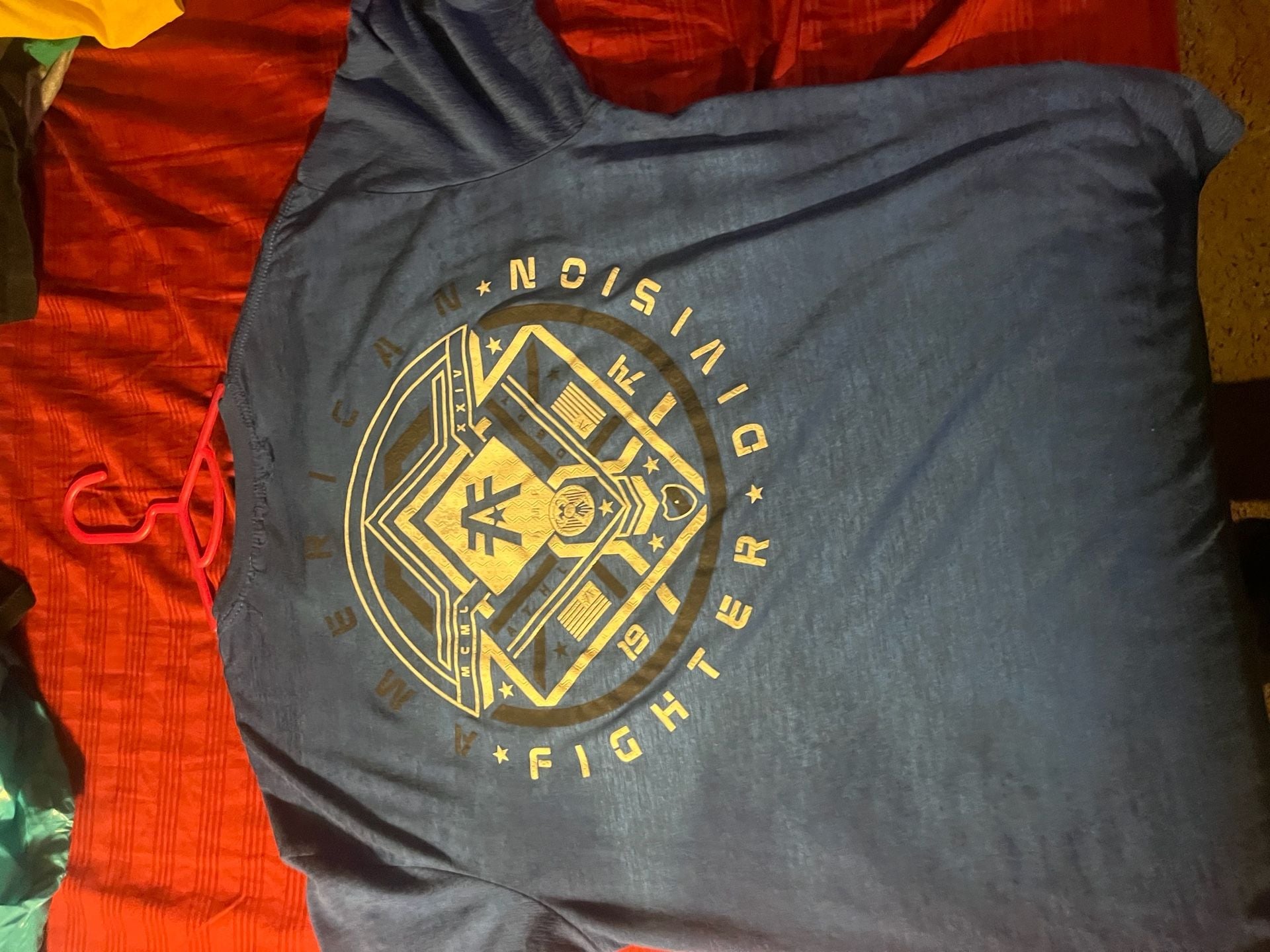 American Fighter Graphic T-Shirt Blue 2