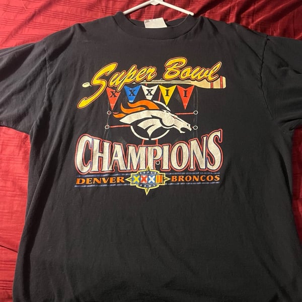 Vintage 1998 Denver Broncos Super Bowl XXXII Champions T-Shirt