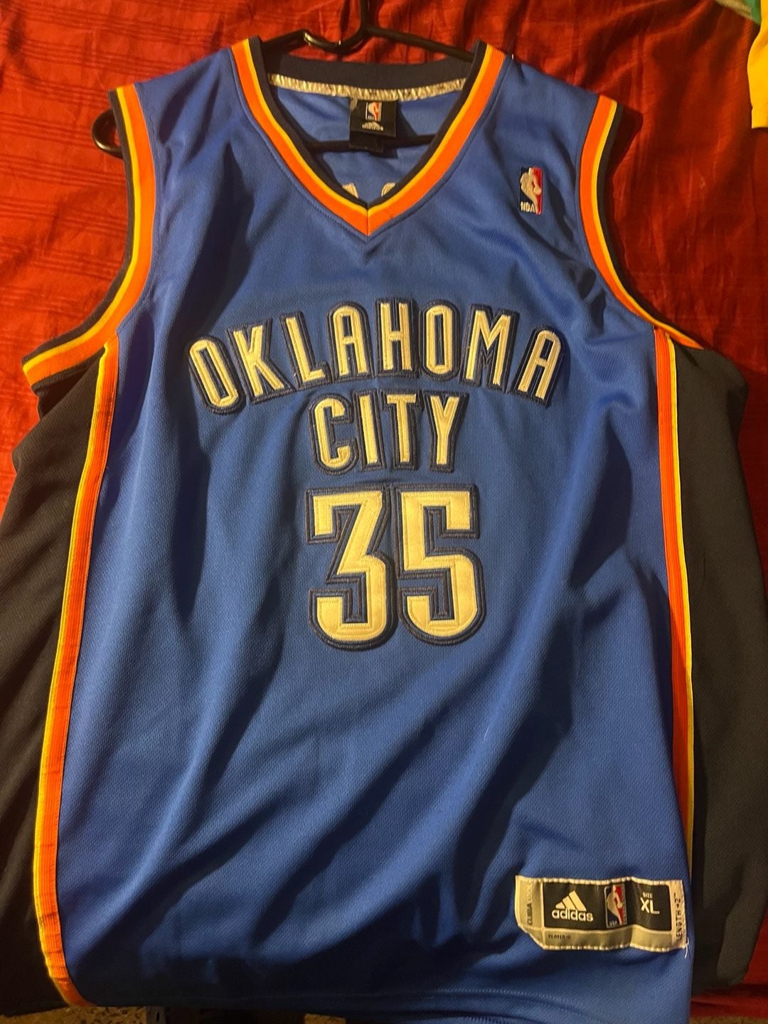 Adidas Oklahoma City Thunder Kevin Durant 35 NBA Jersey Size XL 1