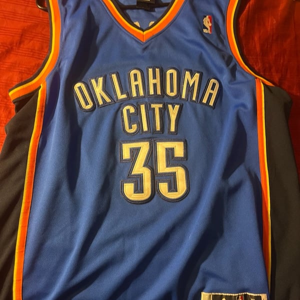 Adidas Oklahoma City Thunder Kevin Durant 35 NBA Jersey Size XL