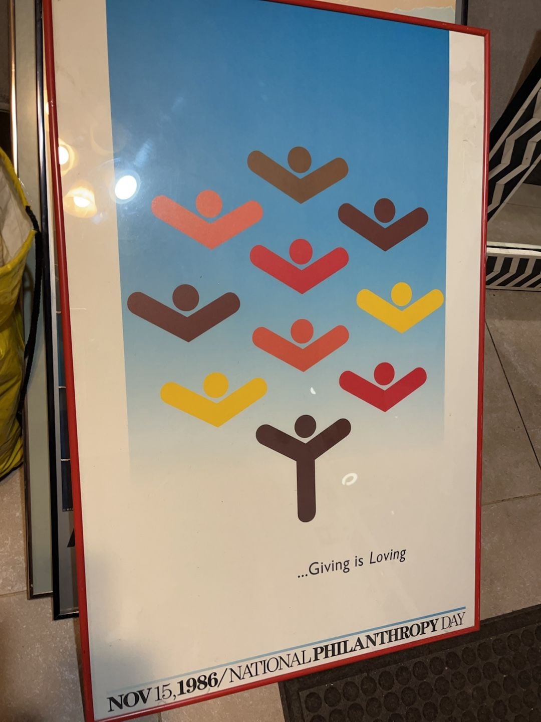 Vintage 1986 National Philanthropy Day Giving is Loving Poster 1