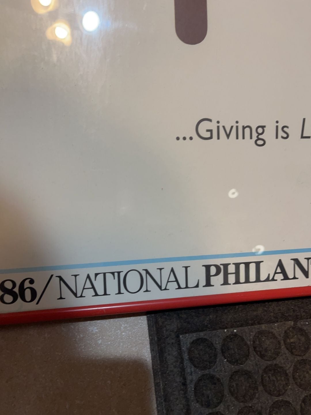 Vintage 1986 National Philanthropy Day Giving is Loving Poster 3