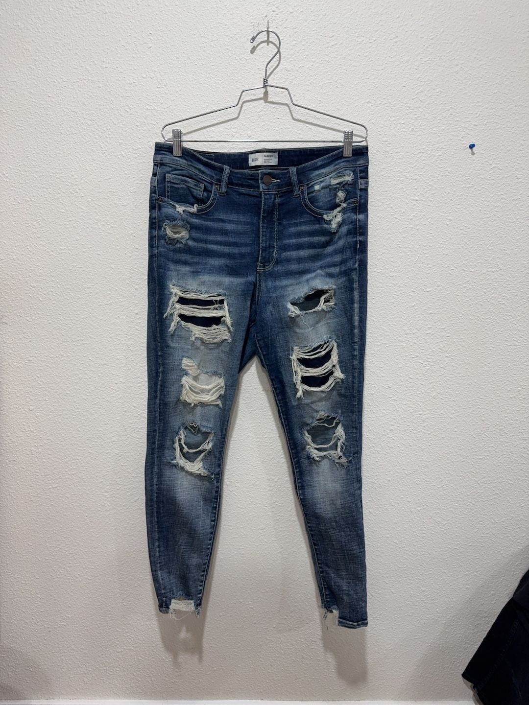 BKE Parker Ankle Skinny Stretch Raw Cuff Jeans Men's Size 30 2