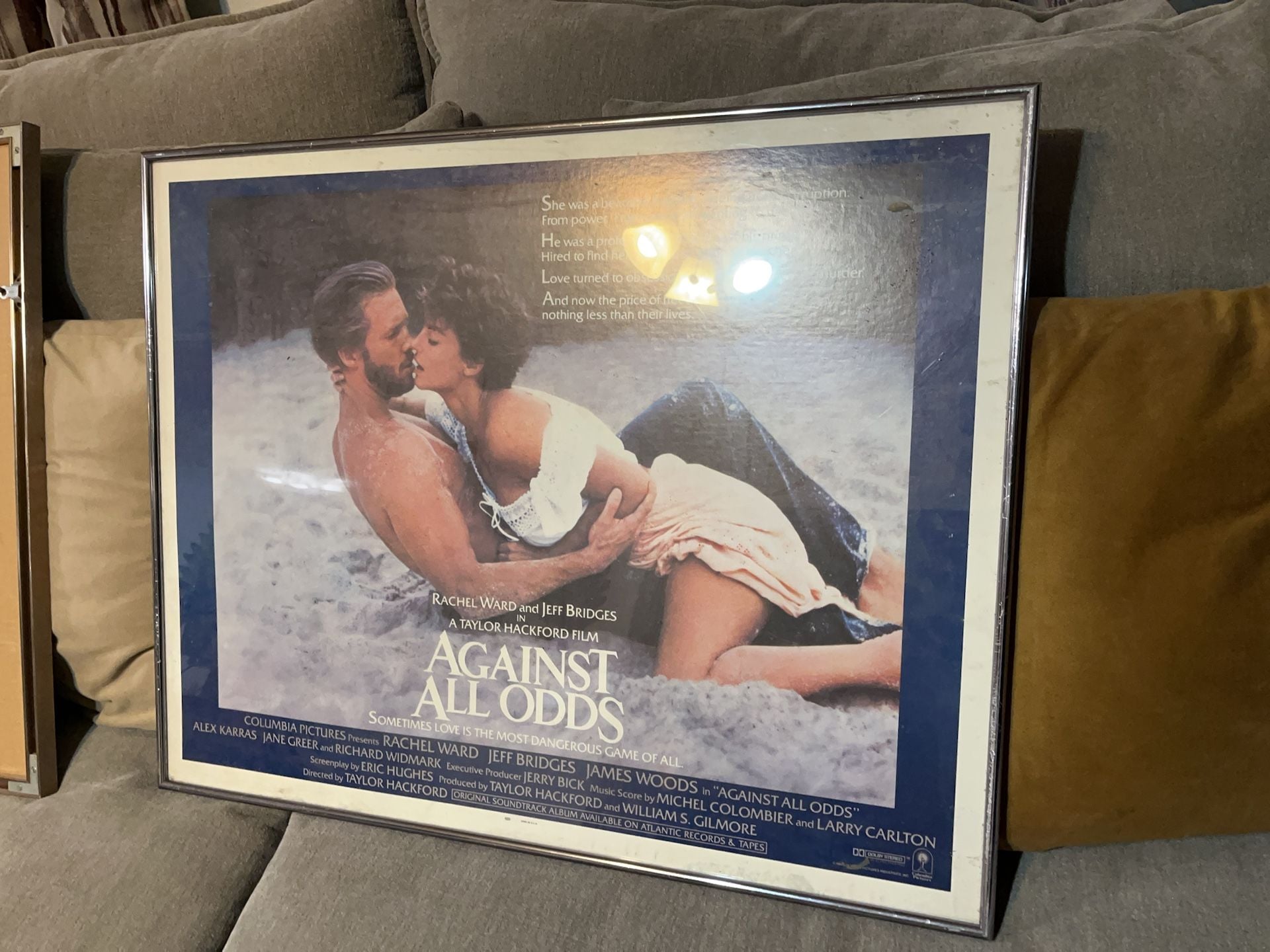Vintage 1984 Against All Odds Original Movie Poster Framed 1