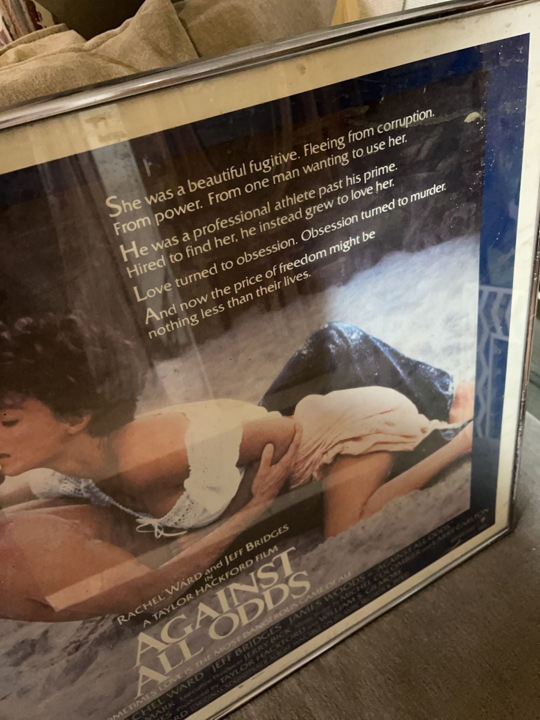 Vintage 1984 Against All Odds Original Movie Poster Framed 2