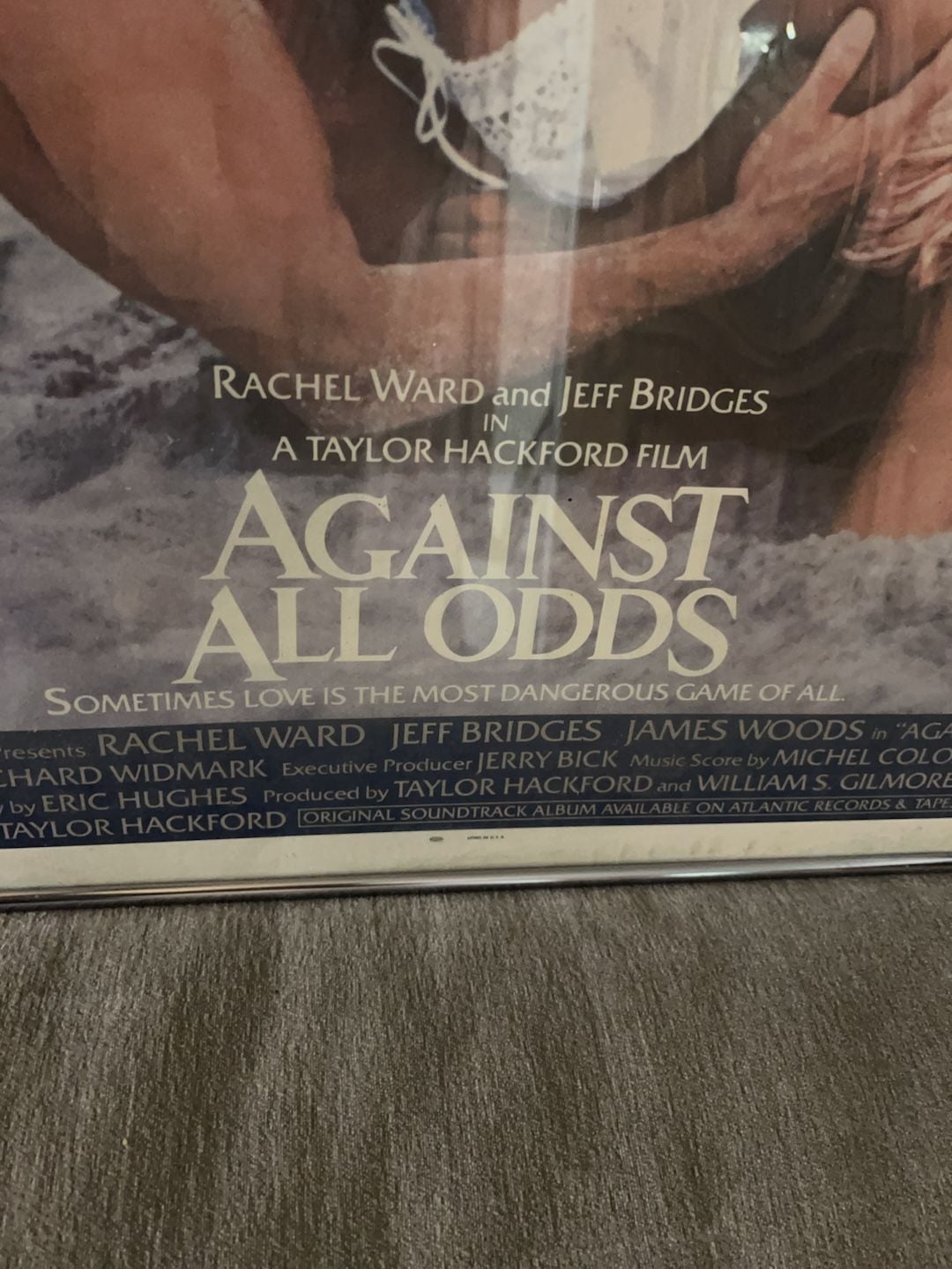 Vintage 1984 Against All Odds Original Movie Poster Framed 4
