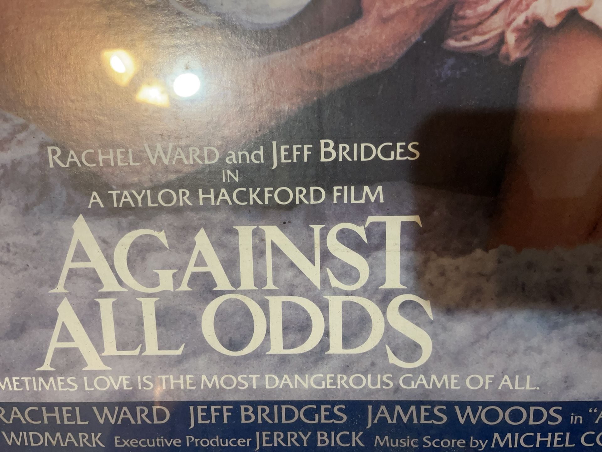 Vintage 1984 Against All Odds Original Movie Poster Framed 10