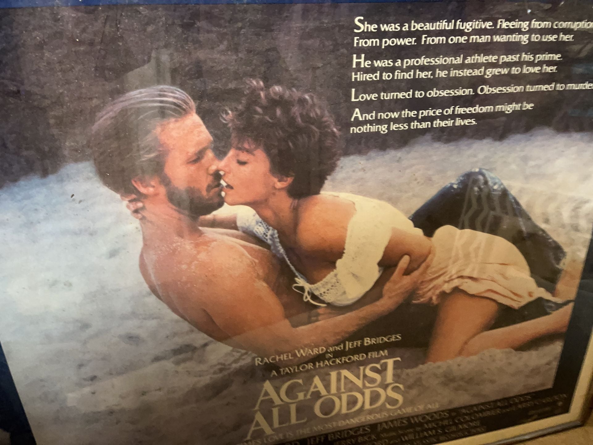 Vintage 1984 Against All Odds Original Movie Poster Framed 12