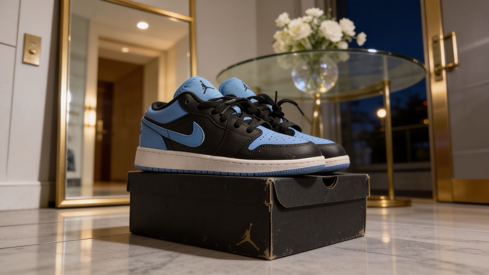 Nike Air Jordan 1 Low University Blue Black Sneakers 1
