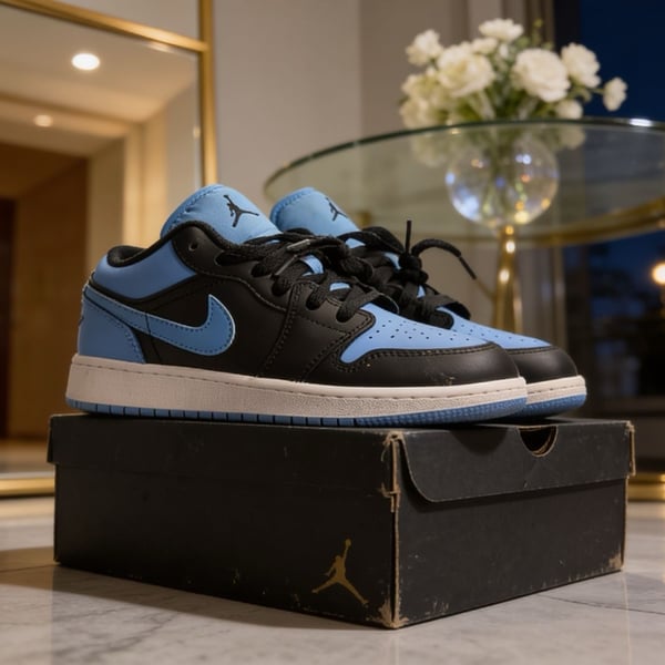 Nike Air Jordan 1 Low University Blue Black Sneakers