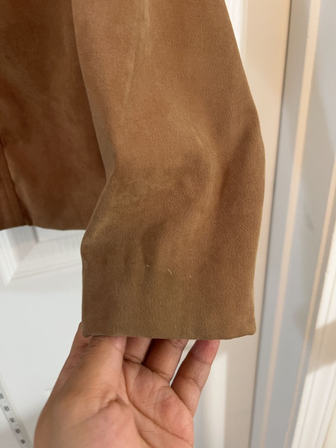 Positive Attitude Brown Faux Suede Zip Front Jacket Women’s Size 8 Career Casual 7