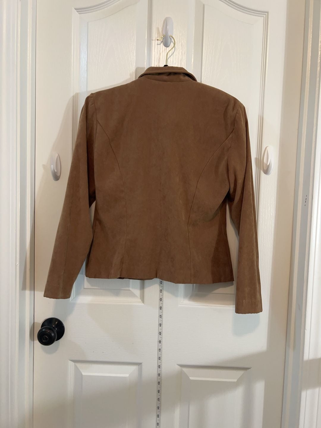 Positive Attitude Brown Faux Suede Zip Front Jacket Women’s Size 8 Career Casual 8