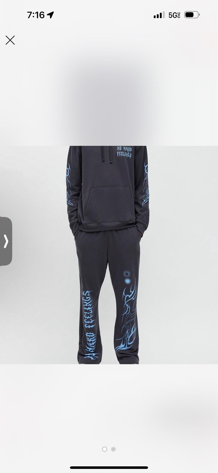 No Hard Feelings Graphic Hoodie and Sweatpants Matching Set 1