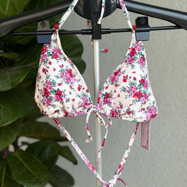 Wild Fable Floral Print Bikini Top Size M (8-10)