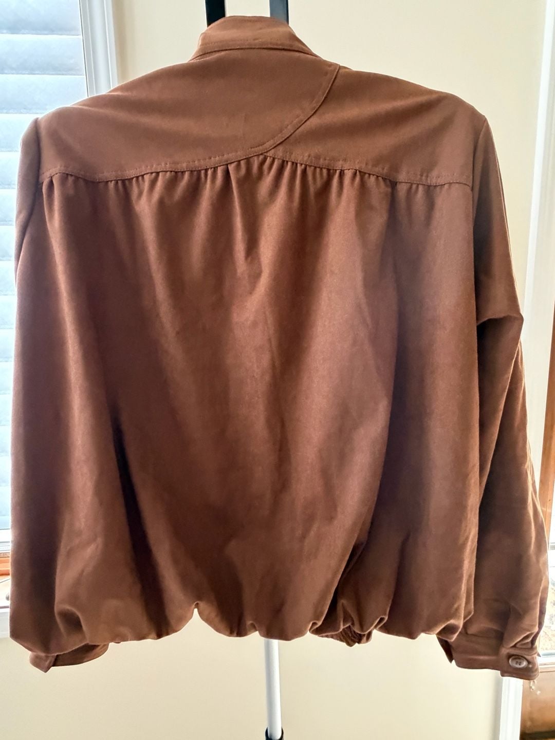 Brown Faux Suede Button-Front Jacket Size XL 9