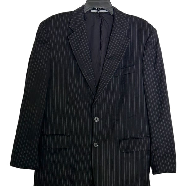 Hickey Freeman 100% Worsted Wool Pinstripe Suit 38 SHT